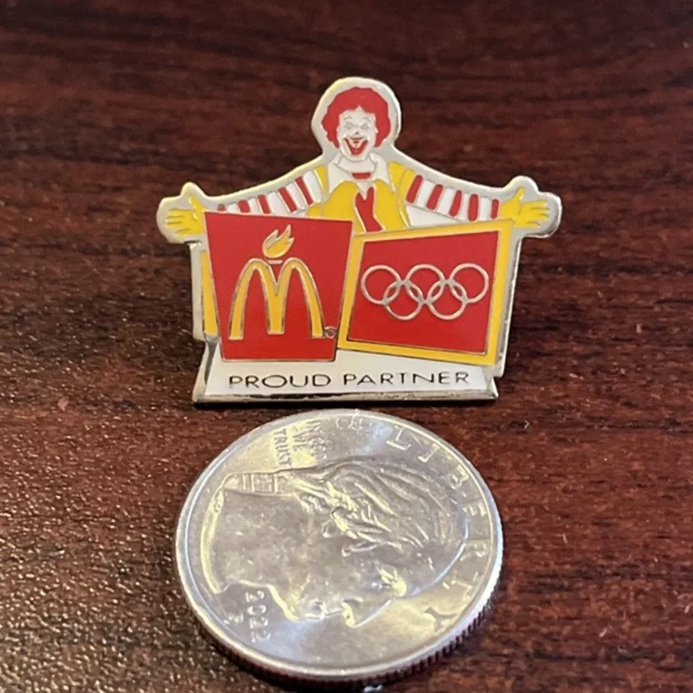 McDonald's Olympics Proud Partner Ronald McDonald‎ Employee Lapel Hat Pin